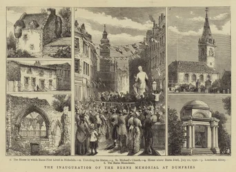 Die Einweihung des Burns-Denkmals in Dumfries